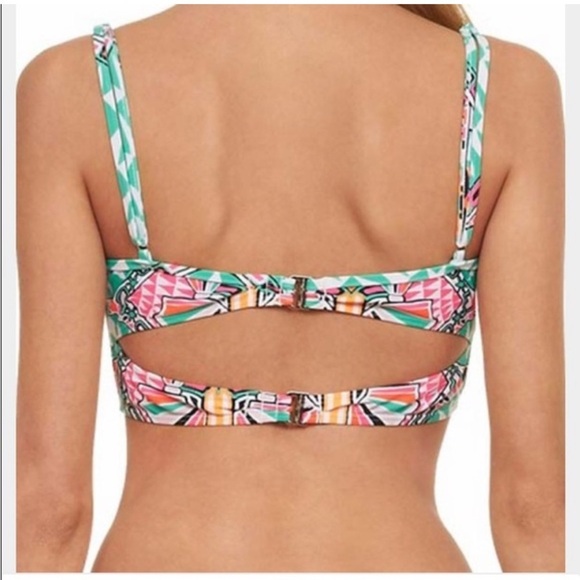 Mara Hoffman Cosmic Fountain Long Line Underwire Cami Bikini Top - Picture 5 of 12